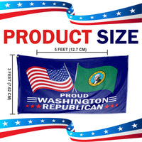 Proud Washington Republican  3 x 5 Flag - Limited Edition Flags