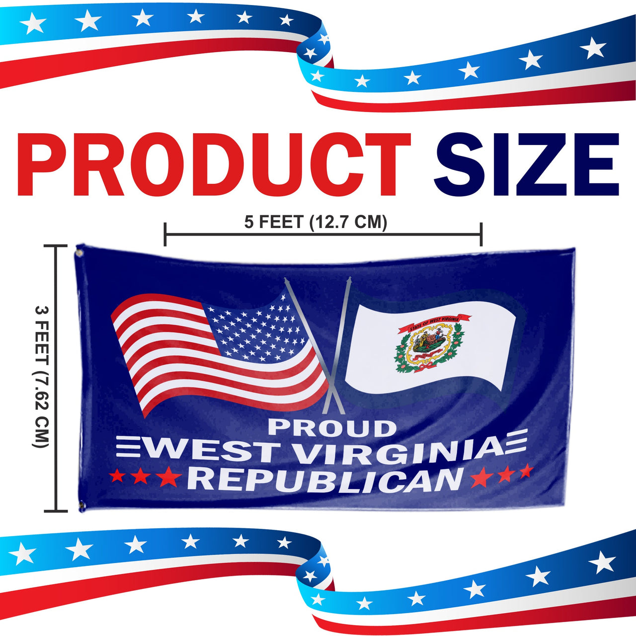 Proud West Virginia Republican 3 x 5 Flag - Limited Edition Flags