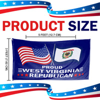 Proud West Virginia Republican 3 x 5 Flag - Limited Edition Flags