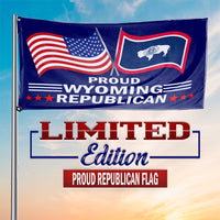 Proud Wyoming Republican 3 x 5 Flag - Limited Edition Flags
