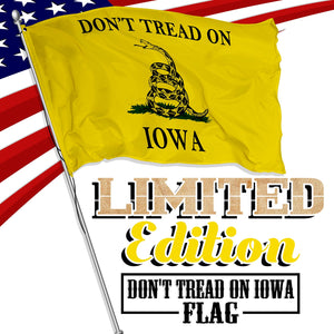 Don't Tread on Iowa 3 x 5 Gadsden Flag - Limited Edition