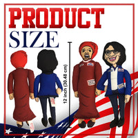 The Squad Includes AOC IIlhan Rashida & Ayanna Pressley Tough Plush Dog Chew Toys with Squeakers - Official Republican Dogs